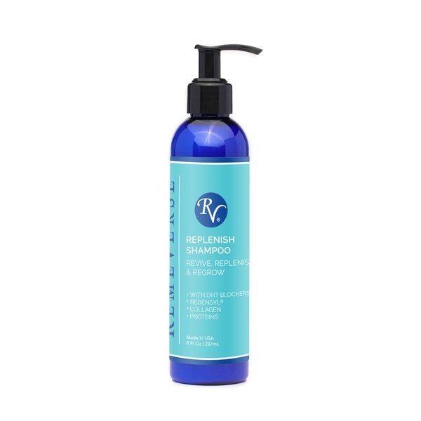 RemeVerse - Replenishing Shampoo With Redensyl (1%) to Revive Thinning Hair - Cleansing Hair Growth Formula - Silicone & Sulfate Free - Botanical Blend - Vitamin C & E - Natural Citrus Scent - 8oz