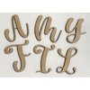 Wood Craft Letter Tall 4 Inch E Wooden Letter Unfinished Craft, Wood Alphabet for Nursery Room Decor, Casking Cream MDF Cutout