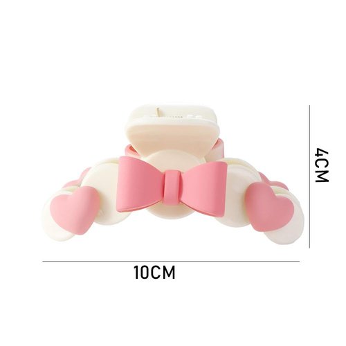 2Pcs Bowkont Hair Claw Non-Slip Metal Shark Clip Love Heart Hair Crab Clip for Women Girls Ponytail Holder Thick and Thin Hair Accessories