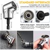 MXiiXM Flexible Drill Bit Extension & Universal Socket Wrench Tool Set, 105° Right Angle Drill Attachment, 1/4 3/8 1/2" Universal Socket Adapter Set, 3Pcs Screwdriver Bit Holder & Screwdriver Bit Kit