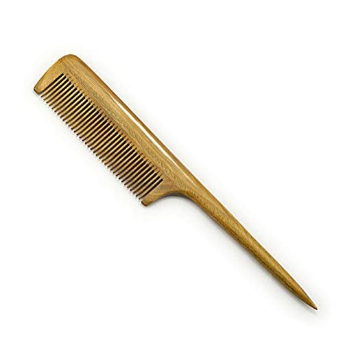 Liasun Rat Tail Comb - Sandalwood Fine Tooth Hair Combs - Exquisite Workmanship No static Wooden Comb for Women (STY4)