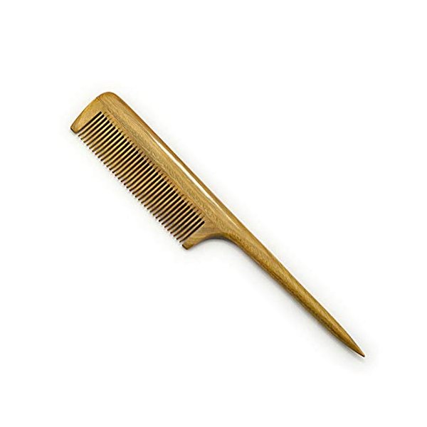 Liasun Rat Tail Comb - Sandalwood Fine Tooth Hair Combs - Exquisite Workmanship No static Wooden Comb for Women (STY4)