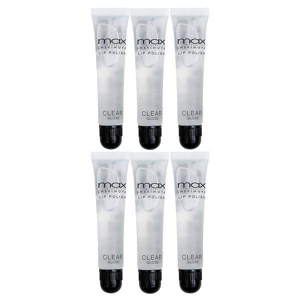 Cherimoya (6Pack) MAX Makeup Lip Polish Coconut Oil Clear Gloss