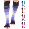 Doc Miller Open Toe Compression Socks Women and Men 20-30mmHg, Toeless Compression Socks Women, Support Shin Splints Calf Recovery, Varicose Veins,1 Pair
