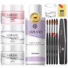 Saviland Acrylic Nail Kit - Big Capacity 30g Clear Pink White Acrylic Powder and Liquid Set 120ml for Acrylic Nails Extension, Beginner Nail Kit for Nail Art Designs Home DIY