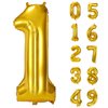 40 Inch Gold Number 1 Balloon 1st Birthday Balloon Foil Number Balloons for Birthday Party Gold Digit 1 Balloon for Birthday Party for Kids 1 Year Anniversary Decors