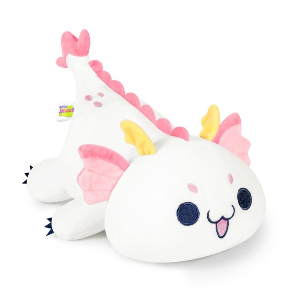Onsoyours Chubby Dragon Stuffed Animal Adorable Plushies Soft Huggable Plush Pillow Kawaii Cute White Dragon Plushie Toy for Kids (White Dragon, 10")