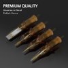 RHEIN Tattoo Cartridge Needles 20pcs 25RM #10 Bugpin 25 Round Magnum Needle Diameter 0.3mm, 3.5mm M-Taper for Tattoo Artists & Beginners Closed Tips