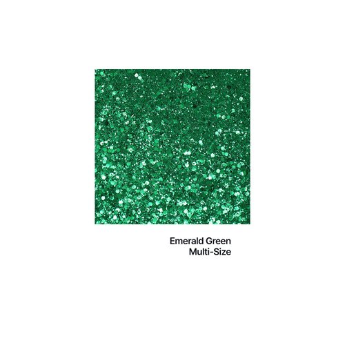 Hemway Ultra Sparkle Glitter - Multi-Size Chunky Fine Cosmetic Glitter Mix for Body Face Hair Eye Nail Art Festival, Crafts for Tumbler Resin Decorations - Emerald Green - 100g / 3.5oz