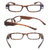 DuanMei Bright LED Readers with Lights Reading Glasses Lighted Magnifier Nighttime Reader Compact Full Frame Eyewear Clear Vision Unisex Clear Vision Lighted Eye Glasses,+3.5