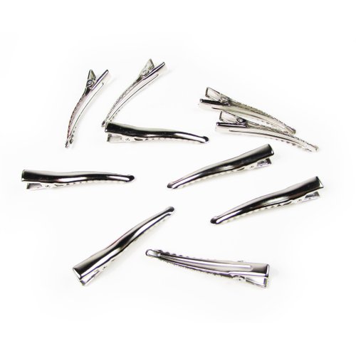 DIY Hair Clips Kit, Alligator Clips, French Barrette Clips, Snap clips (100pc 1.75"(45mm) Skinny Single Prong Alligator Hair Clips W/Teeth)