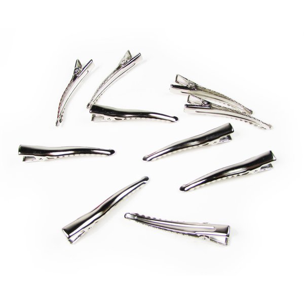 DIY Hair Clips Kit, Alligator Clips, French Barrette Clips, Snap clips (100pc 1.75"(45mm) Skinny Single Prong Alligator Hair Clips W/Teeth)