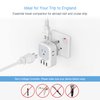 US to UK Plug Adapter, TESSAN Type G Ireland Travel Adapter with 4 Electrical Outlet 3 USB Charger, USA to Dubai Kenya Scotland England British London Hong Kong Irish Singapore Power Adaptor