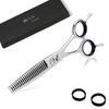 Hair Cutting Scissors Professional Barber Sharp Thinning/Texturizing Shears 6 Inch Hairdressing Scissors for Women Men Japanese Stainless Steel with Fine Adjustment Screw