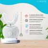 V-WHITE Ultrasonic U-Shaped Toothbrush for Teeth Whitening, Electric Toothbrush For Adults - 360° Mouth Cleansing, Hands Free Gums Protection - Wireless Charging & LED Light -Waterproof IPX7 Certified