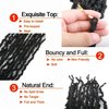 9packs/lot Faux Locs Crochet Hair Black Curly Soft Distressed Locs 20inch Wavy Crochet Braids Dreadlocks Synthetic Goddess Faux Locs Braiding Hair Extensions (20 Inch (pack of 9), 1B#)