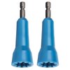 Wire Twister,Wire Twisting Tool,Wire Nut Twister,Spin-Twist Wire Connector Socket,Wire twist tool with 1/4" Chuck,2 Pack,(Blue)