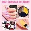 AIJIMEI Solid Nail Gel Polish with Nail Glitter & Nail Blending Glue Kit 3in1 Solid Cream GelPolish with Nail Blending GlueGel for DIY NailArt Design GelNail Polish Thinner