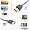 USB to HDMI Charging Cord Cable 1.6FT, USB 2.0 Male to HDMI Male Fast Charger Cable, Compatible with USB to HDMI Device Such AS HDTV, Computer, Blu-Ray Player, PS 2 3 4 5, Display or Projector, 0.5m