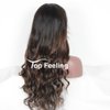 Top Feeling Brazilian Virgin Hair Glueless Lace Front Human Hair Wigs For Black Women Ombre Highlight Lace Front Wigs Body Wave…