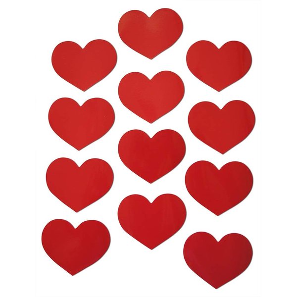 Novel Merk Red Heart Love Small Refrigerator Magnets Set for Teacher Decorations Party Favors & Carnival Prizes Miniature Design (12 Pieces)