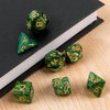 TOYFUL 25 Sets DND Dice Polyhedral Dice Dungeons and Dragons Rolling Dice for RPG MTG Table Games Dice Bulk with Free Drawstring Bags and PU Leather D&D Dice Tray (Colored)