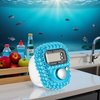 Blue Digital Counter, LCD Display Tally Counter, Reliablle Digital Hand Counter, Non Deformable Finger Tally Clicker, Electronic Tally Counter for Coaching People Fishing Travel Lap Counters
