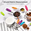 Measuring Cups : U-Taste 18/8 Stainless Steel Measuring Cups and Spoons Set of 10 Piece, Upgraded Thickness Handle (Multicolors)