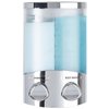 Better Living Products Duo Shower Dispenser 2, Shampoo and Soap Dispenser, 2 x 10.5 fl. oz. Chrome, 4.75" x 3.13" 7.75"