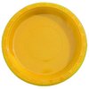 Exquisite 9 Inch. Yellow Plastic Plates - Solid Color Disposable Plates - 50 Count
