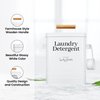 Simplation Laundry Detergent Container, Modern Farmhouse Storage Box for Laundry Room Decor and Accessories (White, 11 x 7 x 6 inches, 144 oz)