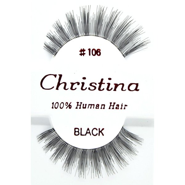 12 packs #106 Christina 100% Human Hair Fake Eyelashes