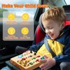 TINTECUSA Busy Board Montessori Toys for Toddler, Wooden Sensory Board Switch Toy with Shape Sorter LED Light Up Toys Educational Plane Travel Activity for 1-6 Year Old Girls & Boys