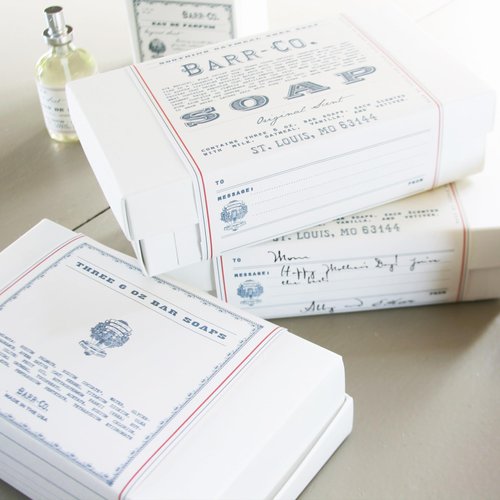 BARR-CO. Original Scent Bar Soap Gift Set, Milky Scent with Oat, Vanilla & Vetiver, Shea Moisturizing Soap, All-Natural Soap for Women & Men, 6 oz Each (3 Soap Bars)