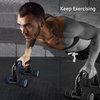 Readaeer Push Up Bars Gym Exercise Equipment Fitness 1 Pair Pushup Handles with Cushioned Foam Grip and Non-Slip Sturdy Structure Push Up Bar for Men & Women (Blue)