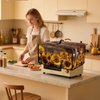 Doojoayie Sunflower Toaster Cover 4 Slice Kitchen Appliance Covers 18.5"x14.5"x 9" Small Appliance Dust Protector with Top Handle Easy to Storange