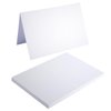 Toperd 50 Pack Shiny Blank Folded Cardstock Shiny Greeting Cards for DIY Cards (Shiny White, 5x7)