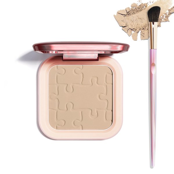 LSxia Contour Palette with Brush, Cream Contour Powder Palette Bronzer Powder Matte Bronzer Palette Cool Toned Contour Kit with Mirror for Face Sculpting Contour Makeup (#C01 Soft Grey)