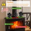 Hanaoyo Wood Stove Fan, 6 Blades Wood Stove Fan Heat Powered, Fireplace Fan with Magnetic Thermometer, Wood Stove Accessories, Non Electric Fan for Wood/Log Burner Stove