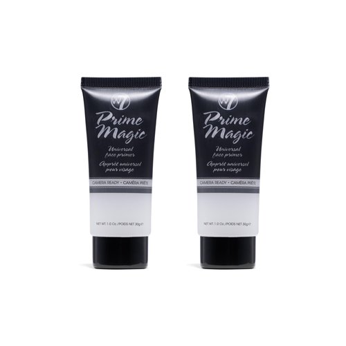 W7 Prime Magic Face Primer - Clear Makeup Base Priming Formula For Flawless Skin - Vegan Makeup - 2 Pack