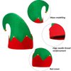 SATINIOR 2 Packs Christmas Elf Felt Hat Santa Elf Hats Jingle Bells Xmas for Kids Adults Holiday Theme Photos Props Christmas Party