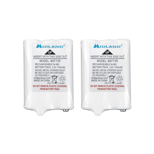 Midland® – AVP14 Rechargeable Battery Packs LXT600, T50 T60, White, 3.15x 2.3X 0.5