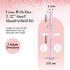 MelodySusie 50 Pcs Nail Drill Bits Small Sanding Bands with 3.1mm Mandrel Bit, 180 Fine Grit Nail File for Acrylic Nails Gel Manicures and Pedicure, Pink