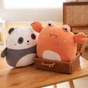 lannery Panda Plush Pillow, Panda Stuffed Animal Toy Kawaii Panda Plushies Hugging Pillow Gifts for Room Decor Birthday Valentine Day, 8 inch