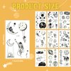 Jeffdad 9 Sheets Luminous Space Temporary Tattoos, Funny Planet Temporary Tattoos Glow Stickers Kids Temporary Tattoos for Party Supplies for Boys Children Outer Space Party Favors (Green Luminous)