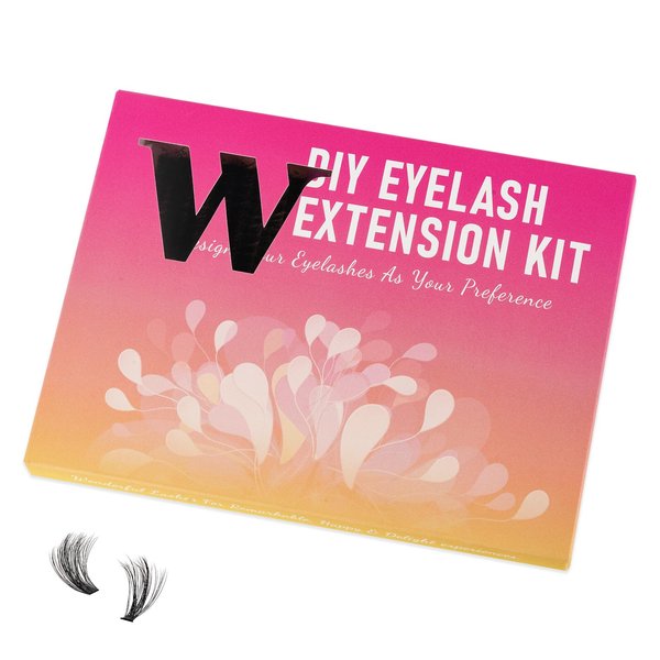 Lash Extension Kit 300Pcs DIY Individual Eyelashes Eyelash Cluster Kit Lash Remover Lash Bond And Seal For Eyelashes Extensions Lash Applicator Tool For False Lashes Clusters Kit(7090D,D-Mix10-18mm)