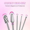 Depvko 10pcs Tungsten Carbide Nail Drill Bits Set 3/32'' Professional: 5 in 1 Carbide Diamond Cuticle Removal Drill Bits Nail Tech for Acrylic Gel Dip Powder Nails for Nail Polish Manicure Pedicure