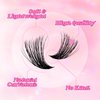 Lash Clusters 240pcs 40D 15-20mm Cluster Lashes Mixed Tray 3D Effect Volume Individual Lashes Cluster Eyelash Extensions Fluffy Soft D Curl DIY Lash Extension Kit at Home (40D-0.07-D,15-20mm)