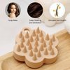 Silicone Scalp Massager Shampoo Brush, Hair Scrubber with Soft Silicone Bristles,Scalp Brush/Exfoliator for Dandruff Removal & Hair Growth Stimulator,Wet Dry Scalp Brush for Scalp Care(Orange)