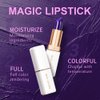 lakerain Color Changing Lipstick Moisturizer Magic Temperature Shimmer Color Change Lip Gloss Magical Discoloration Waterproof Long Lasting Lips (Purple)